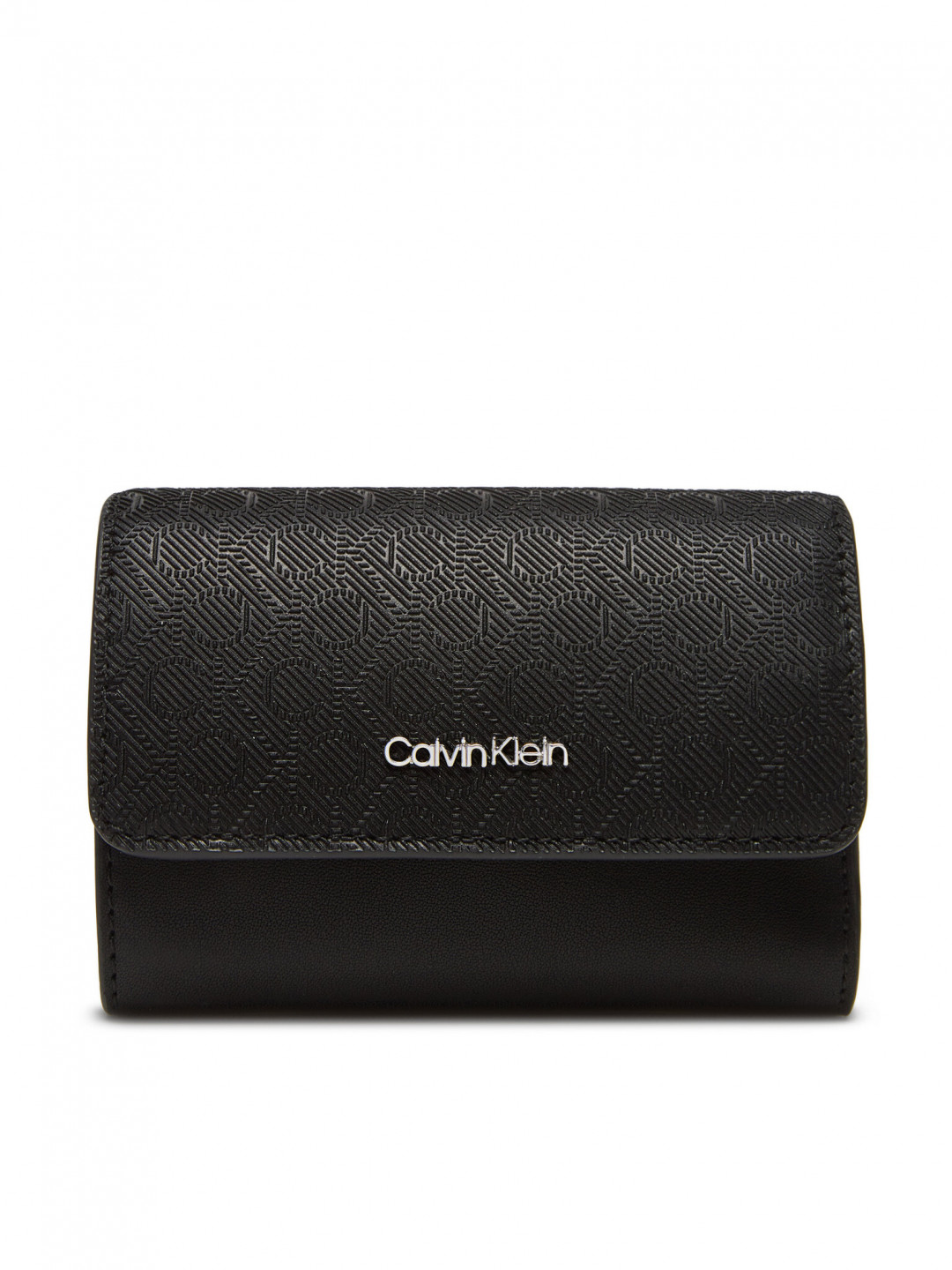 Calvin Klein Dámská peněženka Ck Must Aop Small Trifold W Zip LV04F1038G Černá